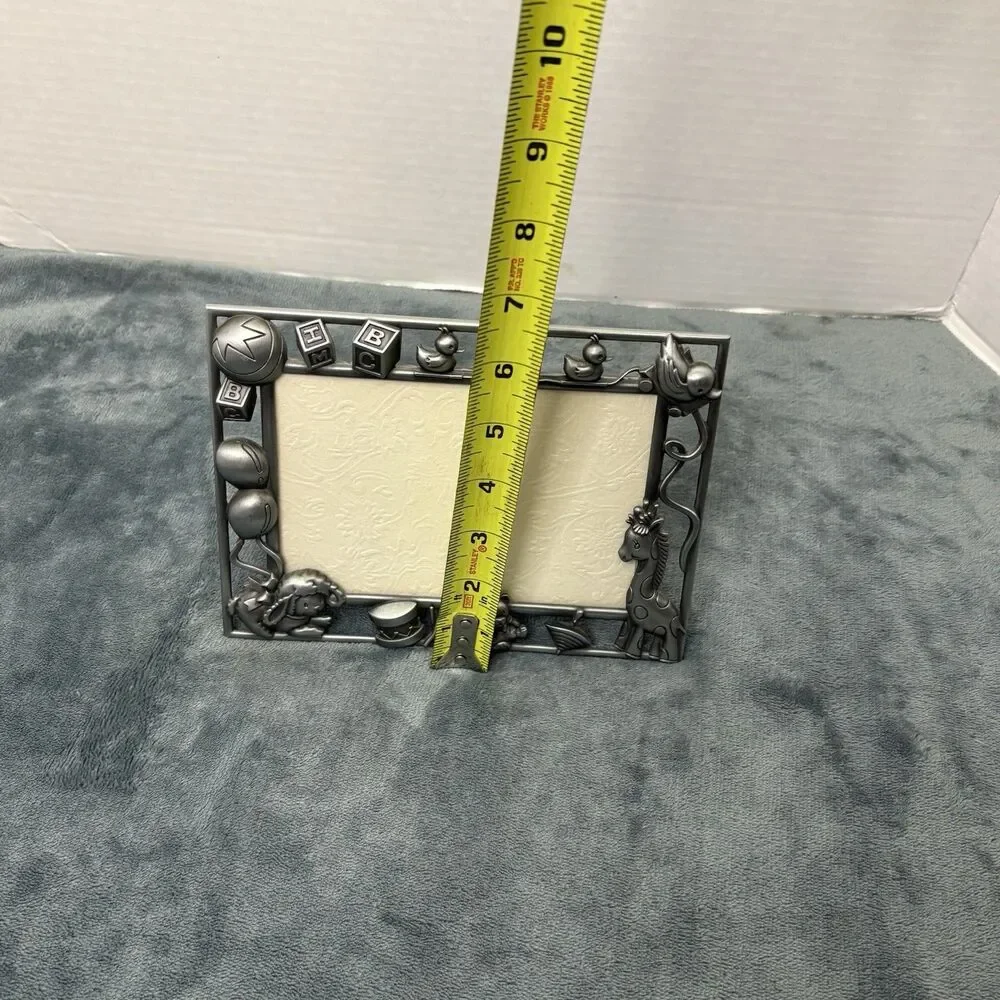 HomeTrends Baby Photo Frame Pewter Landscape Orientation
